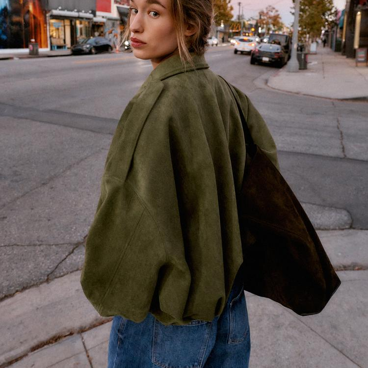 LUCIE - VESTE BOMBER EFFET DAIM