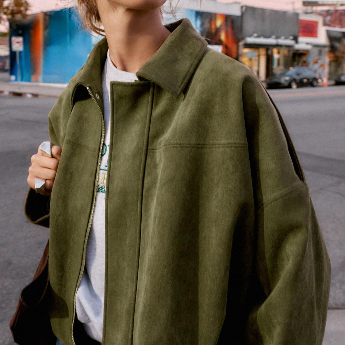 LUCIE - VESTE BOMBER EFFET DAIM