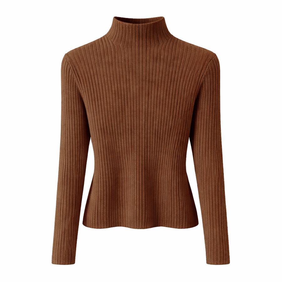 ÉMILIE - PULL EN MAILLE CÔTELÉE SLIM