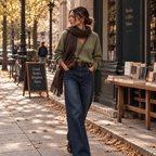 PULL EN MAILLE À COL V