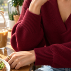 PULL EN MAILLE À COL V