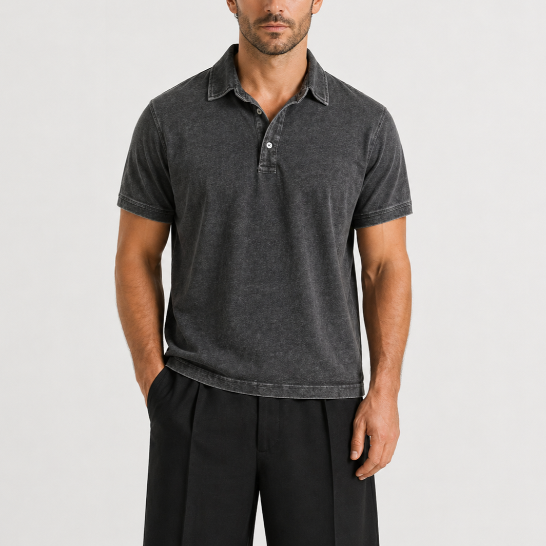 LOUIS – POLO CLASSIQUE DÉLAVÉ