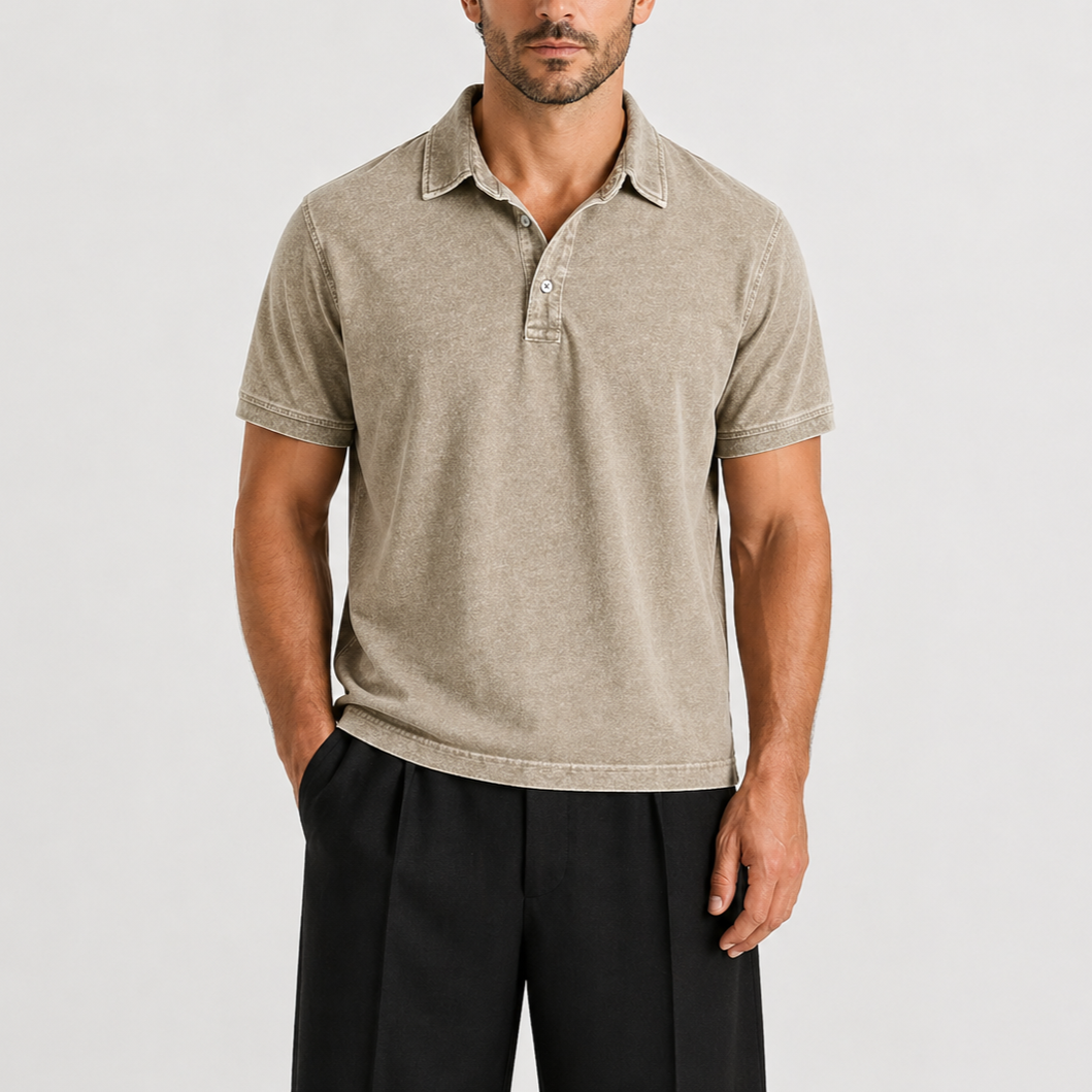 LOUIS – POLO CLASSIQUE DÉLAVÉ