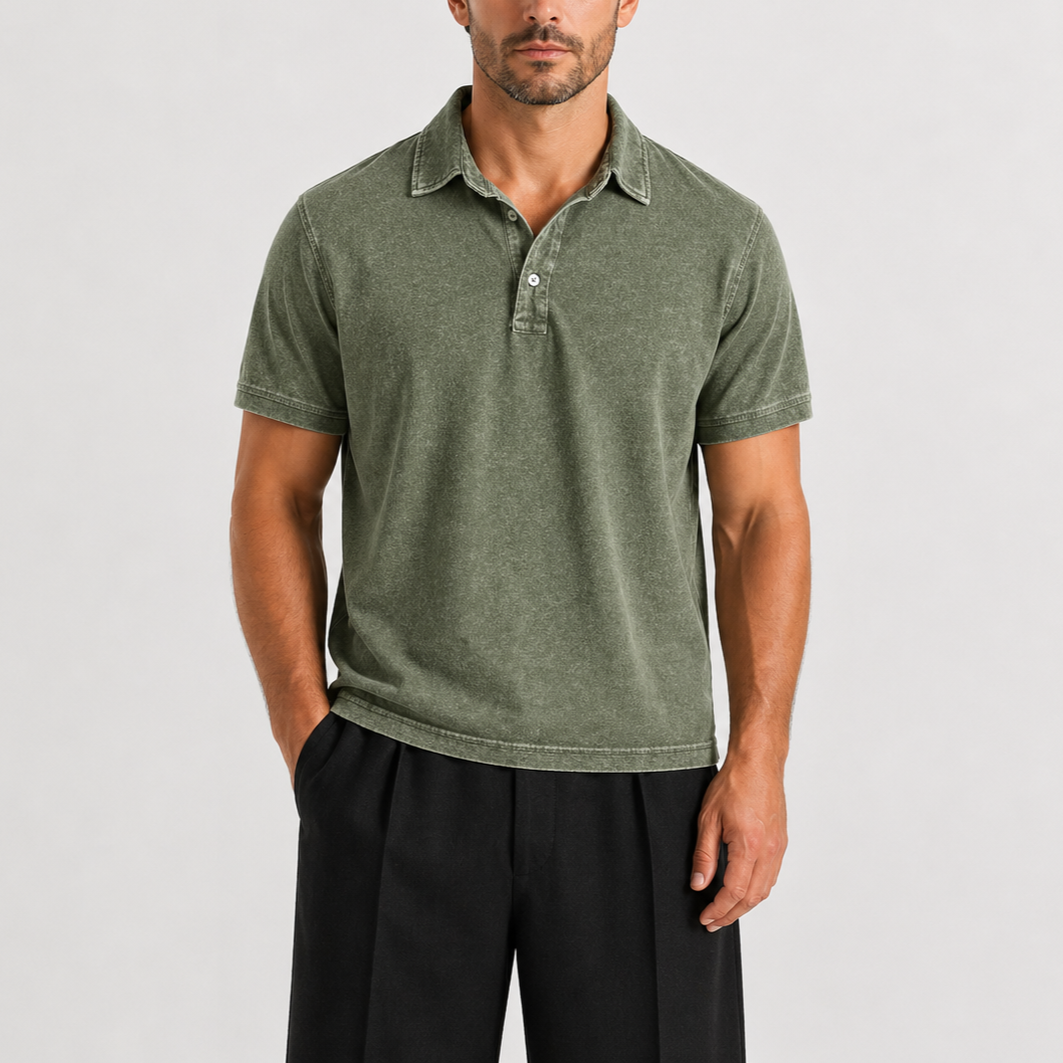 LOUIS – POLO CLASSIQUE DÉLAVÉ