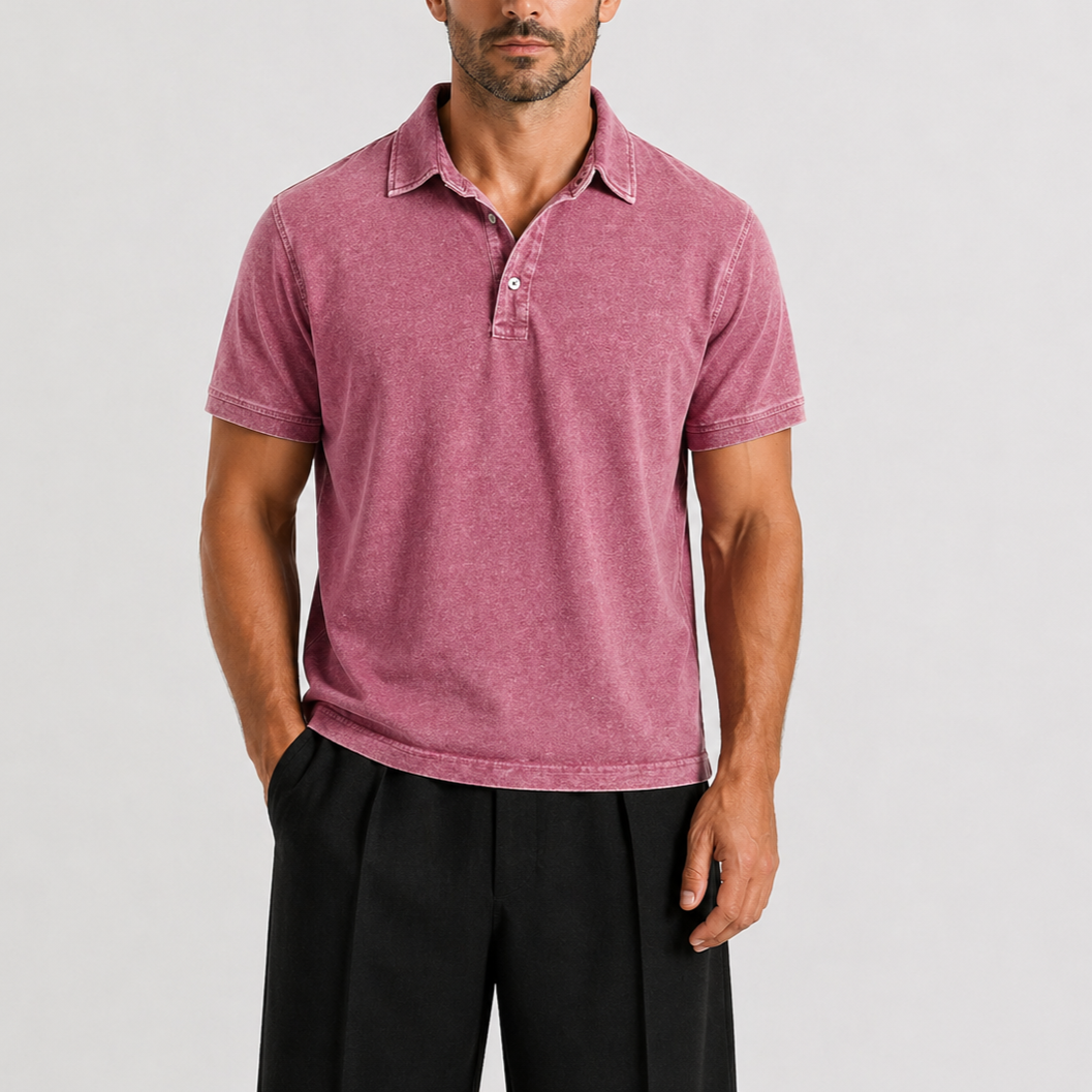 LOUIS – POLO CLASSIQUE DÉLAVÉ