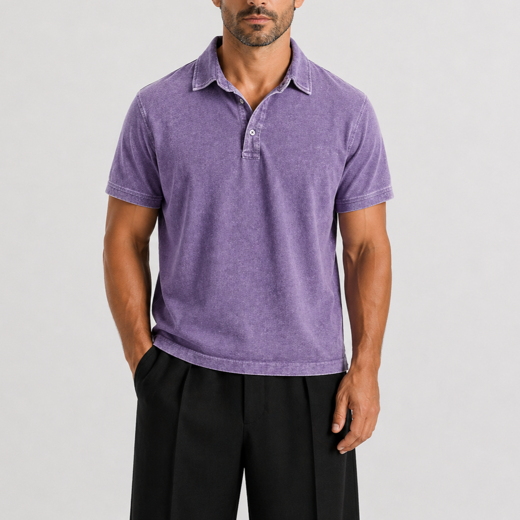 LOUIS – POLO CLASSIQUE DÉLAVÉ
