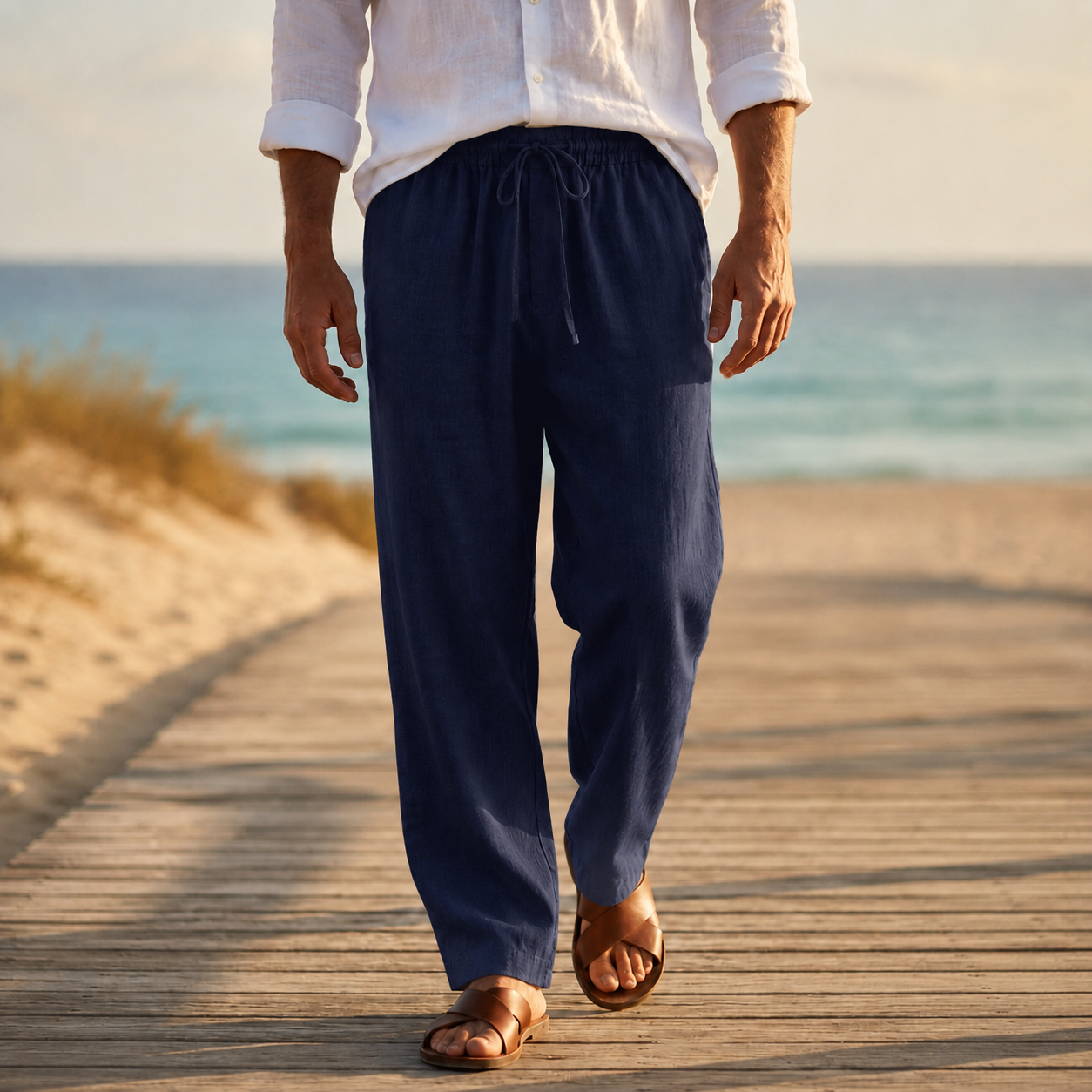 FRANÇOIS - PANTALON EN LIN AÉRÉ