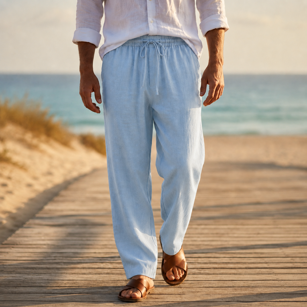 FRANÇOIS - PANTALON EN LIN AÉRÉ