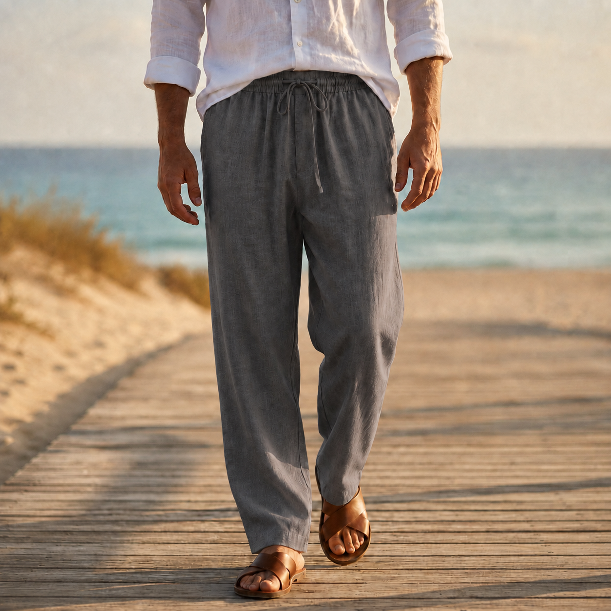 FRANÇOIS - PANTALON EN LIN AÉRÉ