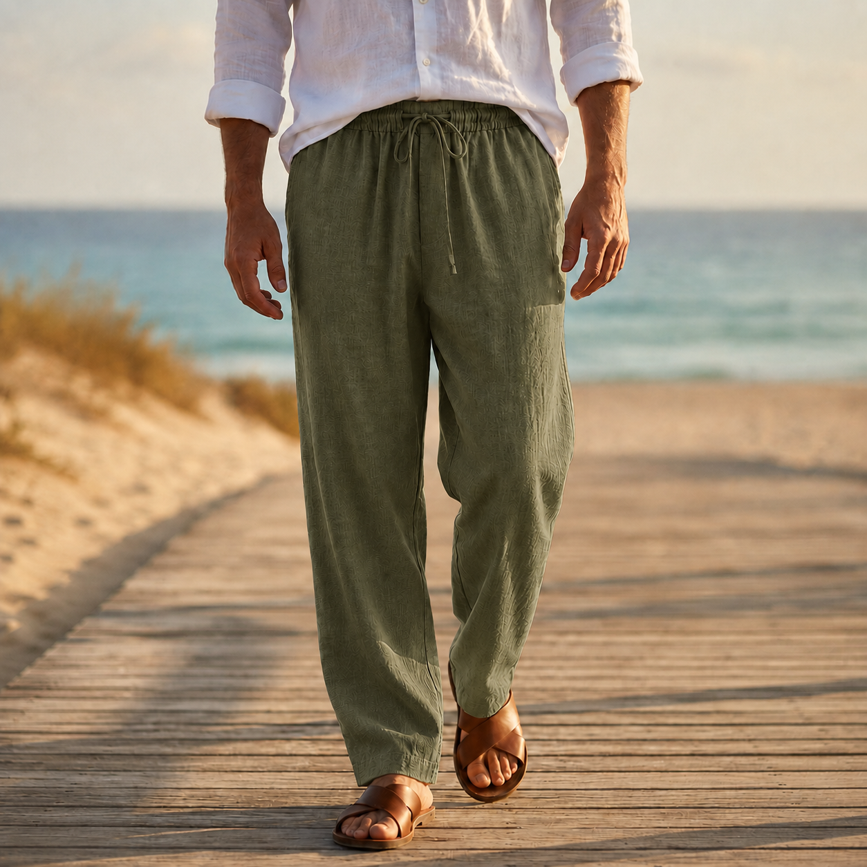 FRANÇOIS - PANTALON EN LIN AÉRÉ