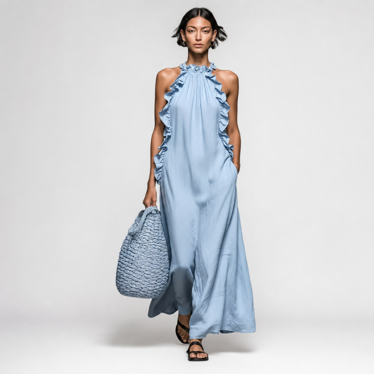 MADELEINE - ROBE LONGUE AVEC POCHES
