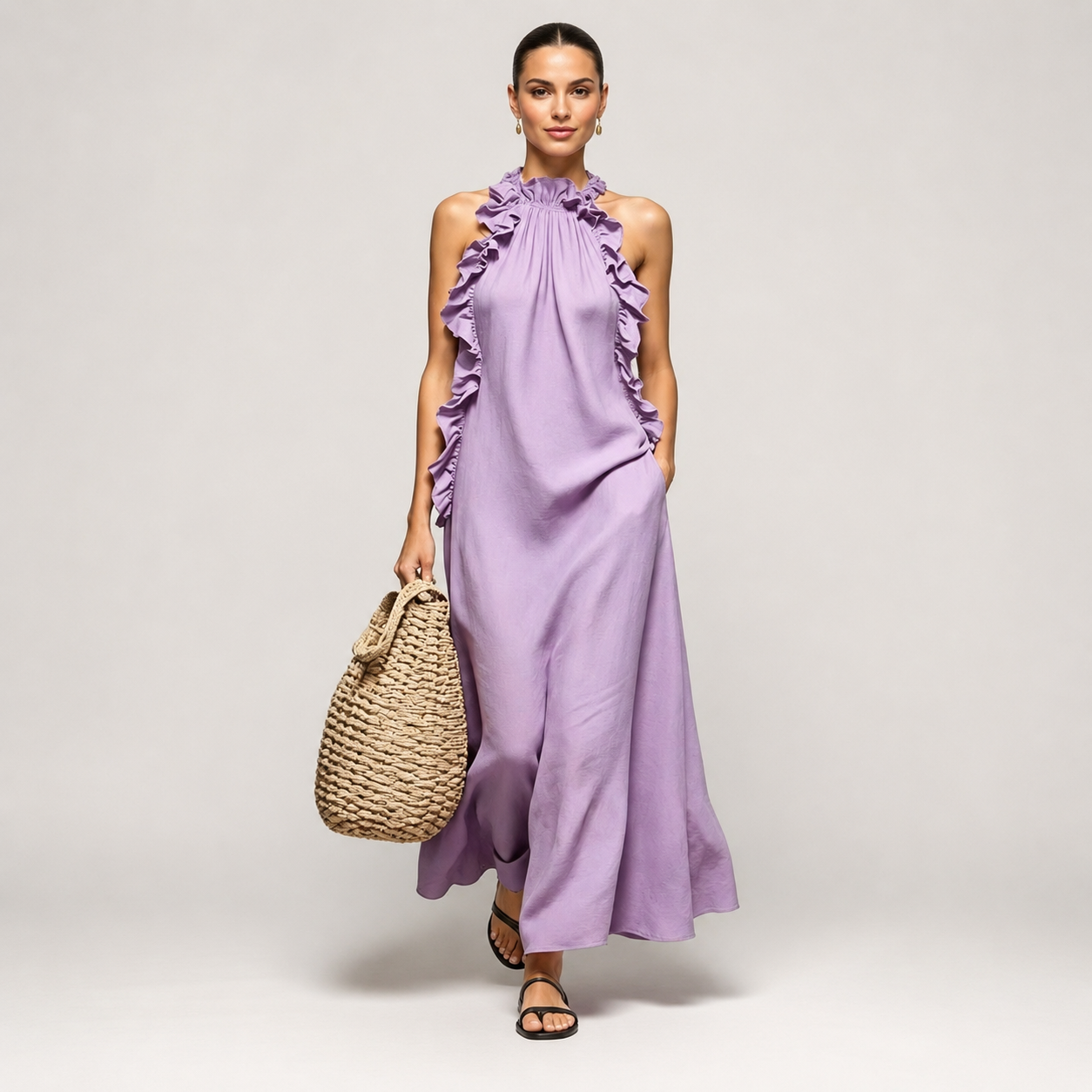 MADELEINE - ROBE LONGUE AVEC POCHES