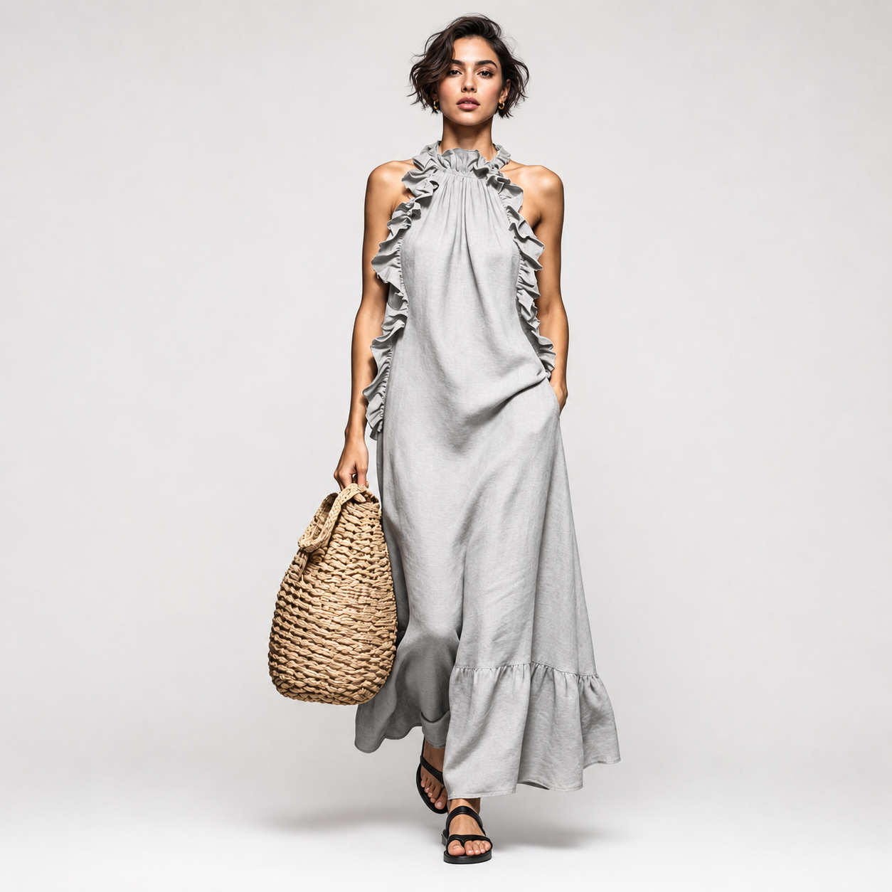 MADELEINE - ROBE LONGUE AVEC POCHES