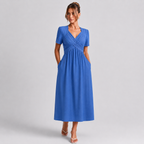 ÉLODIE - ROBE MIDI ÉLÉGANTE COUPE TRAPÈZE