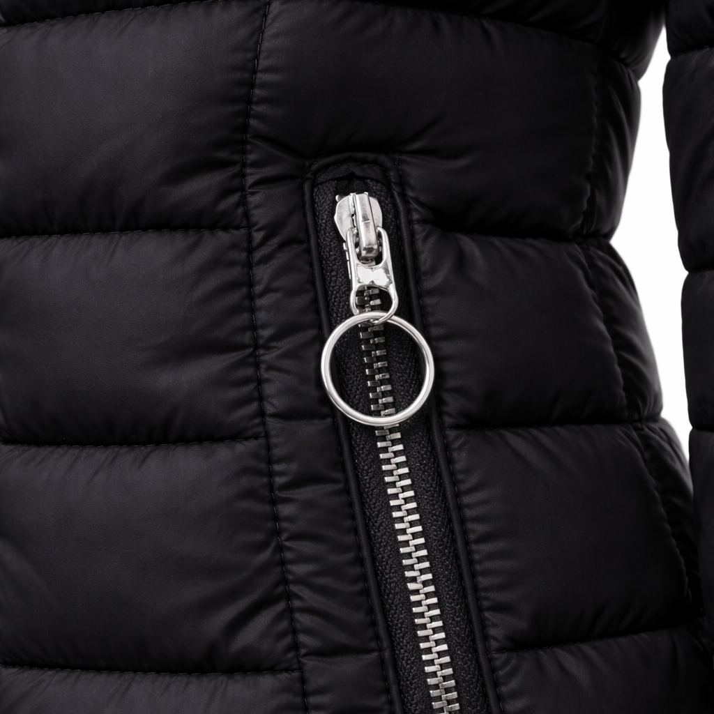 MARION – MANTEAU D’HIVER LONG MATELASSÉ À CAPUCHE