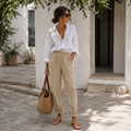 ÉLISE - PANTALON EN LIN AÉRÉ