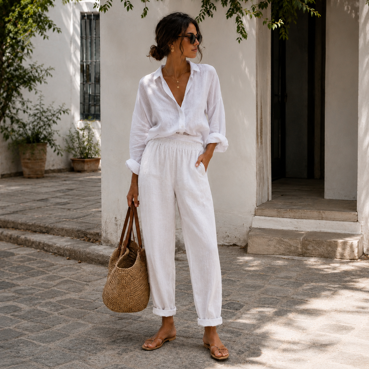 ÉLISE - PANTALON EN LIN AÉRÉ