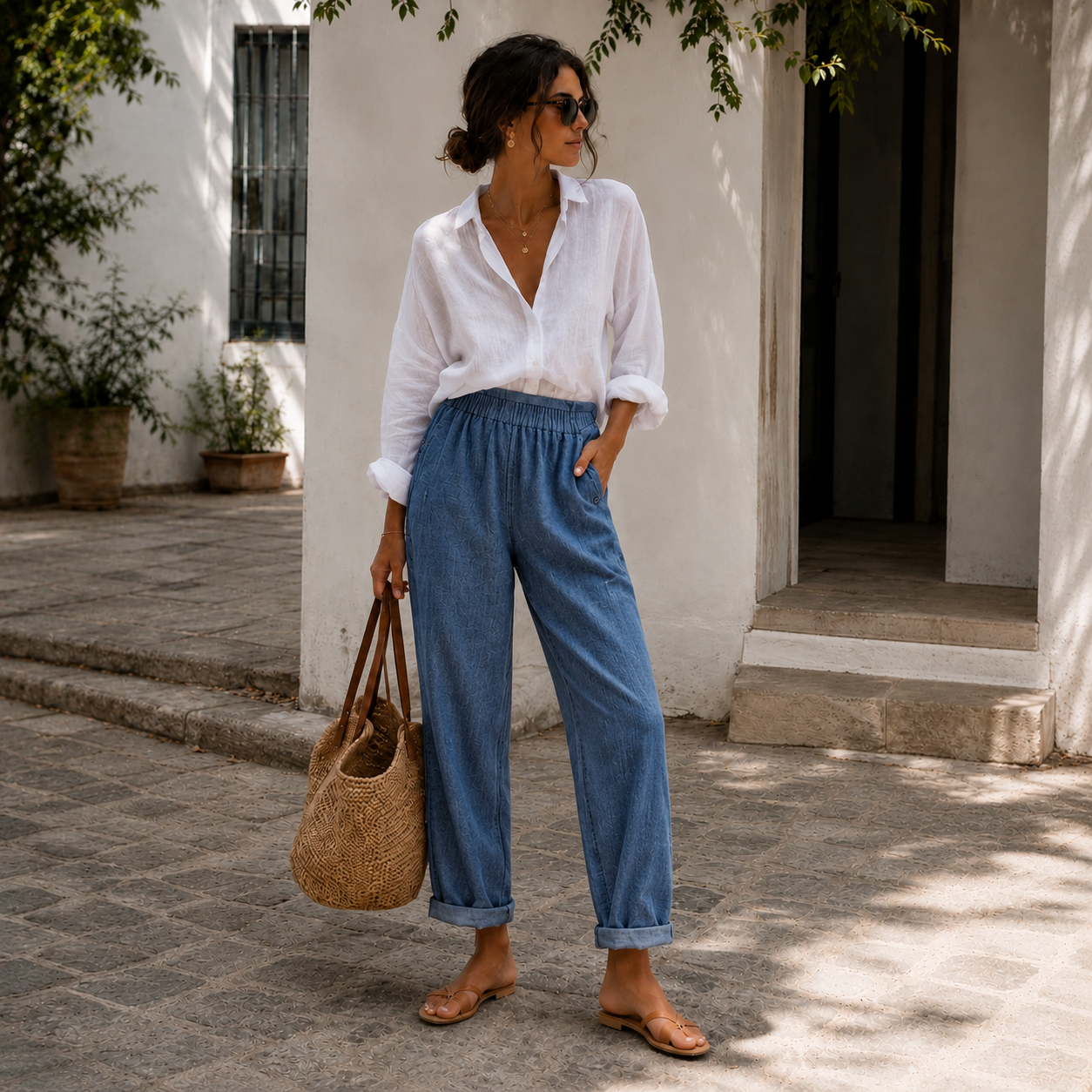ÉLISE - PANTALON EN LIN AÉRÉ