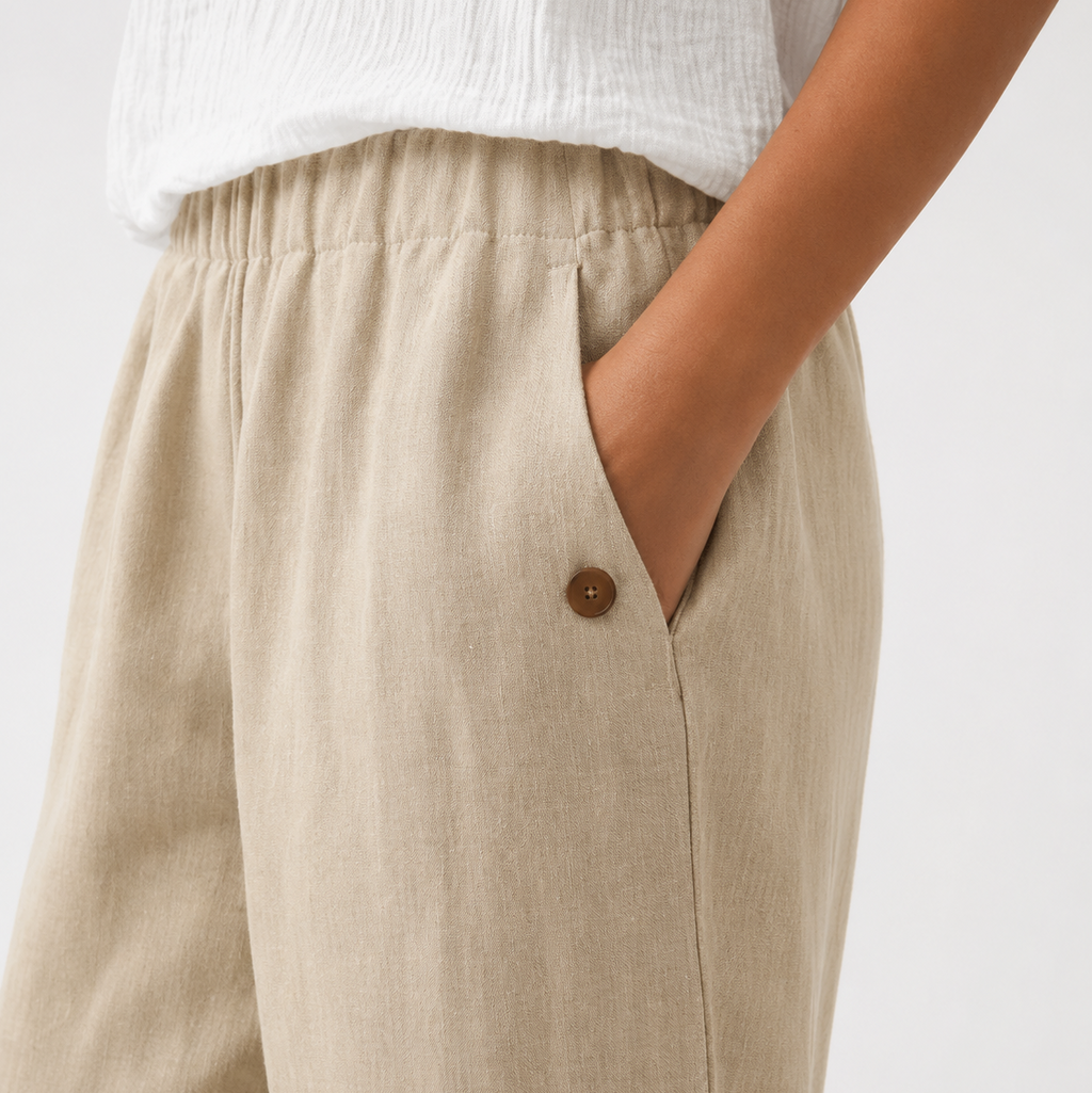 ÉLISE - PANTALON EN LIN AÉRÉ