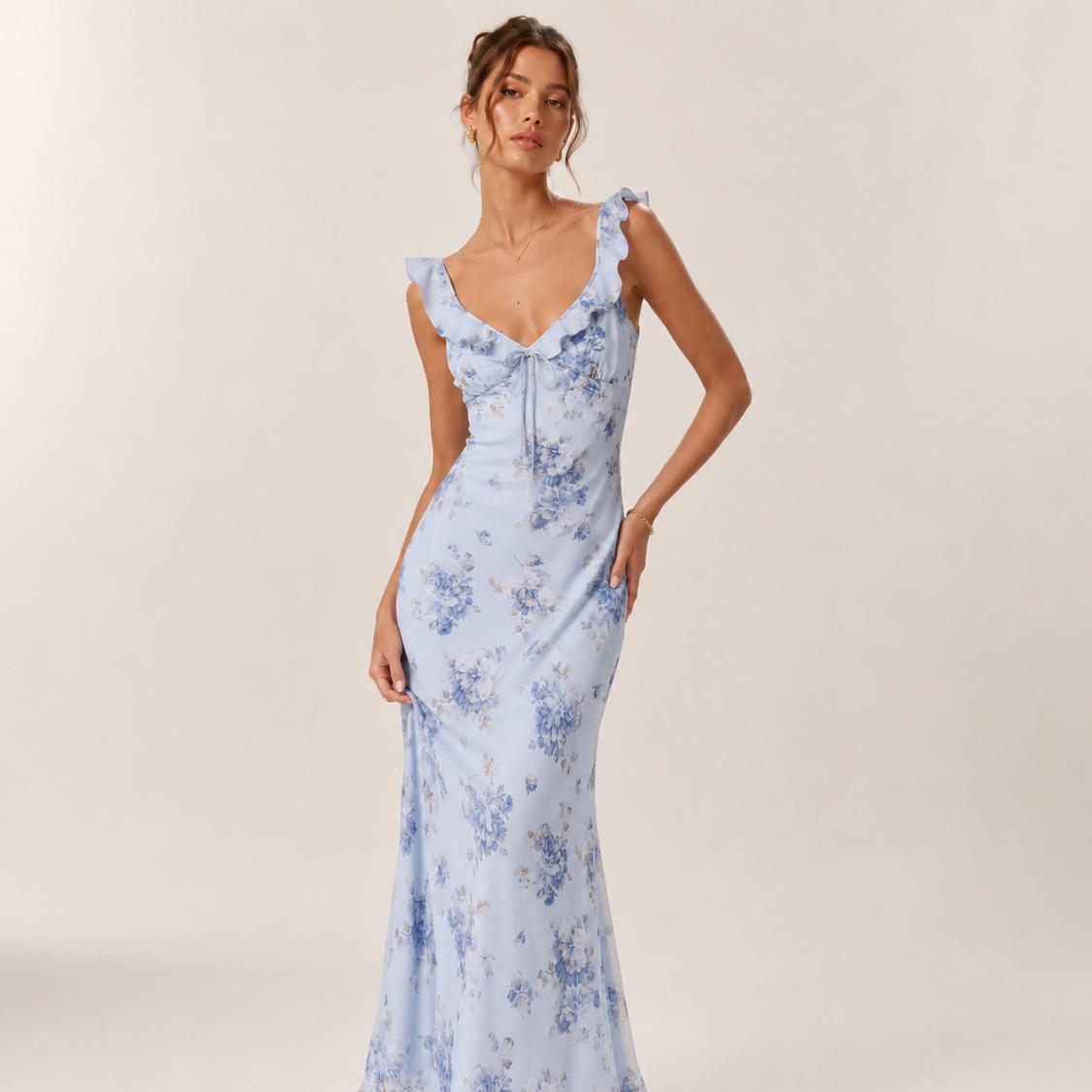 LOUISE – ROBE LONGUE FLEURIE DE PRINTEMPS