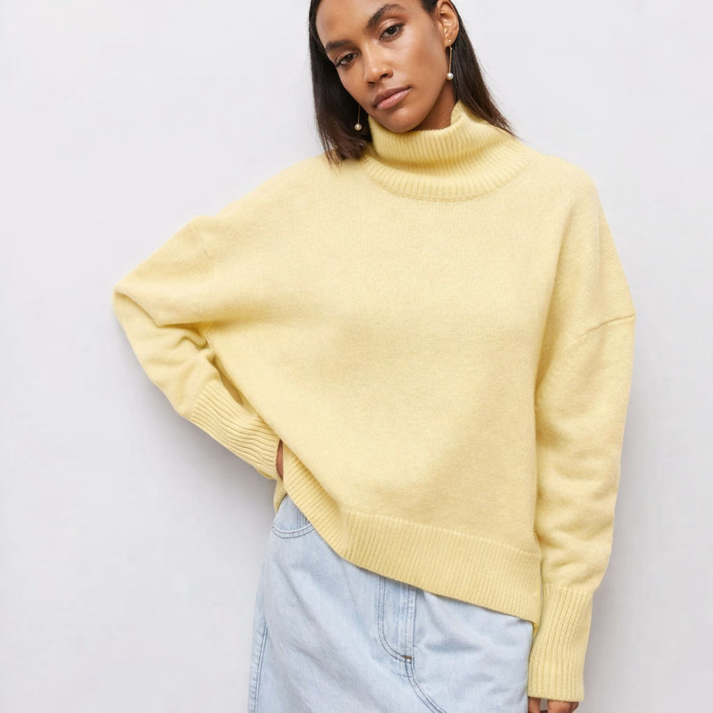 PULL EN MAILLE DE LUXE À COL ROND