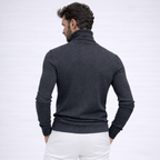 HUGO - PULL EN MAILLE À COL ROULÉ