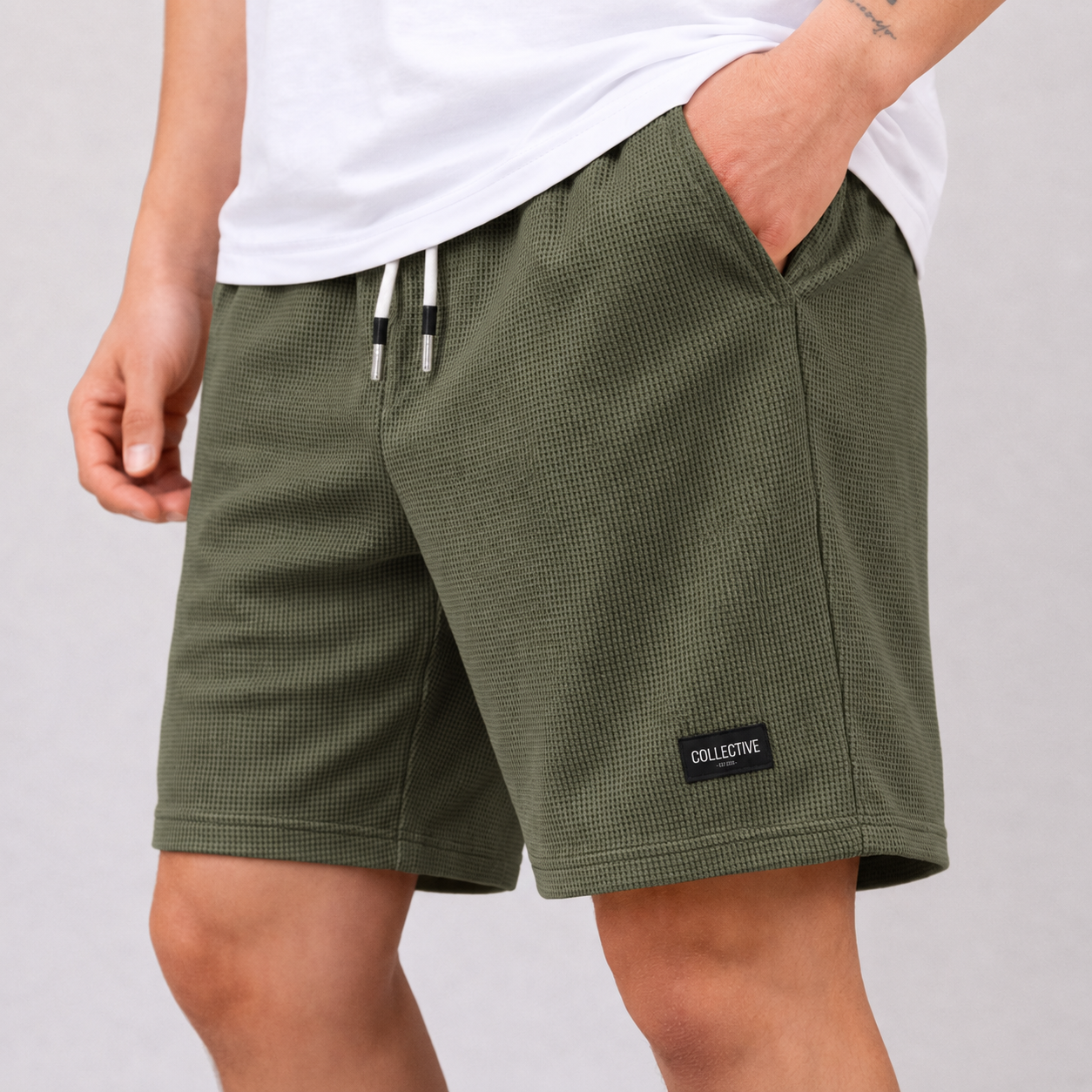 PIERRE - SHORT EN MAILLE TEXTURÉE