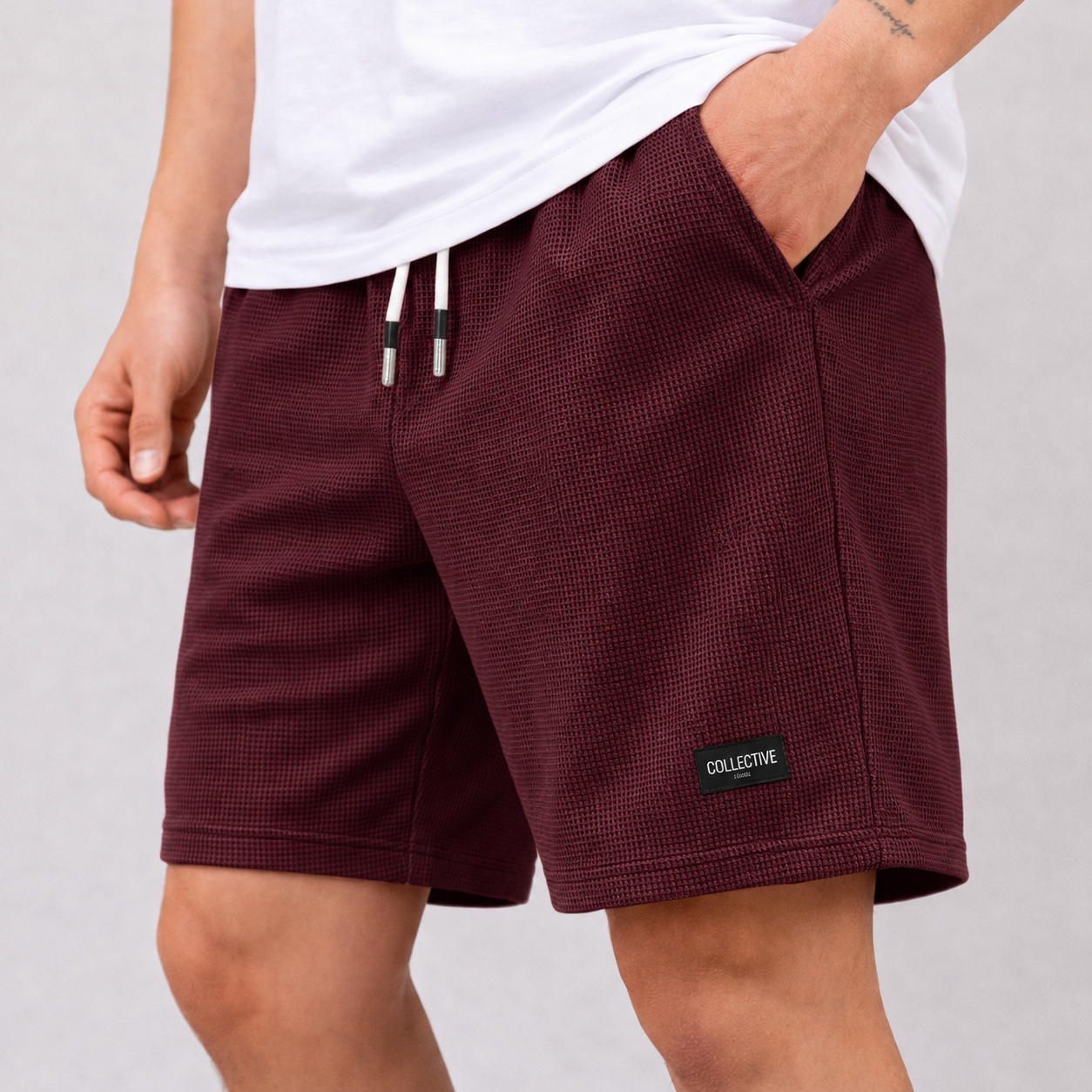 PIERRE - SHORT EN MAILLE TEXTURÉE
