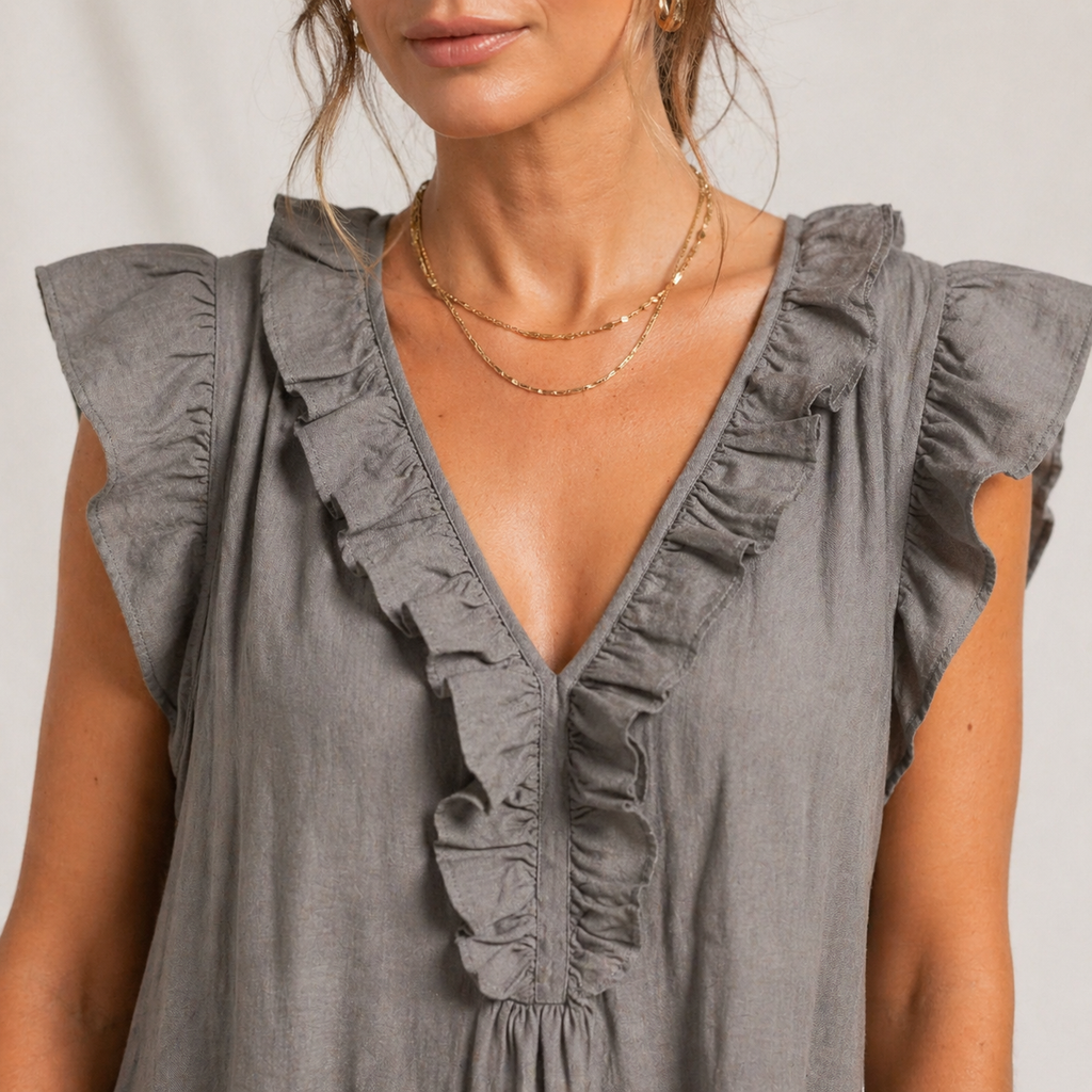 ROBE MAXI SANS MANCHES ÉLÉGANTE
