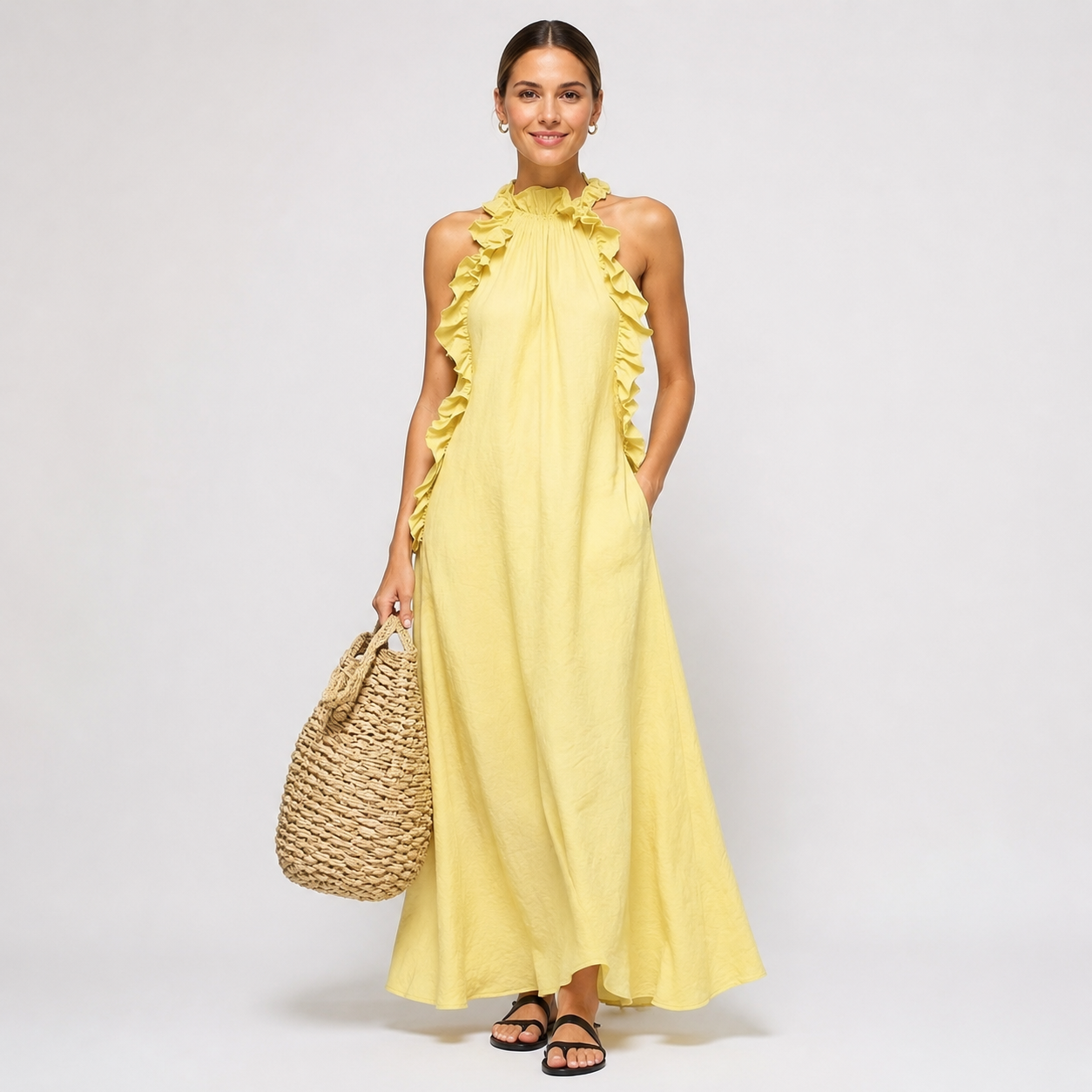 MADELEINE - ROBE LONGUE AVEC POCHES