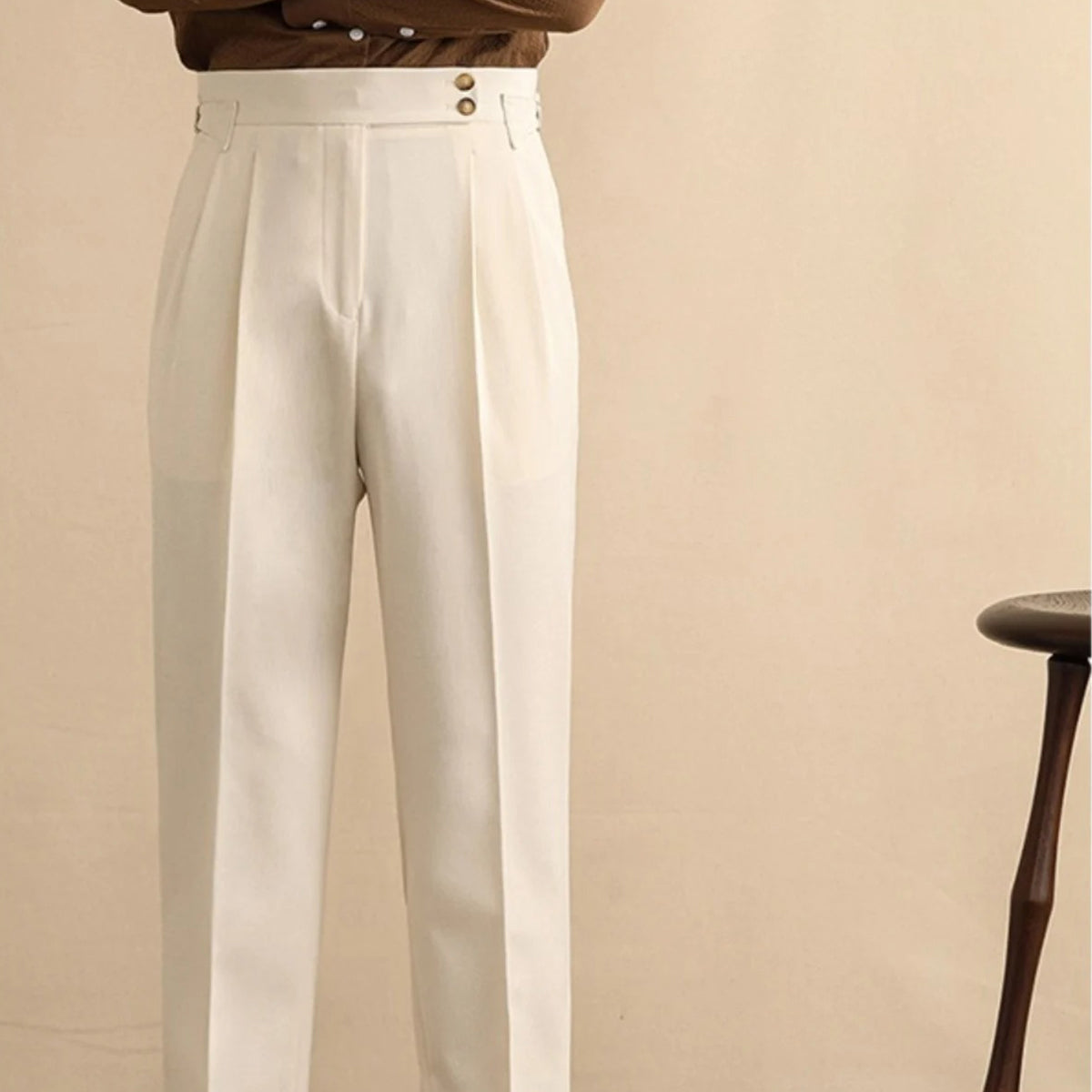 PANTALON TAILLE HAUTE WALL STREET