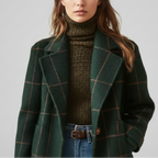 JADE - MANTEAU À CARREAUX CLASSIQUE