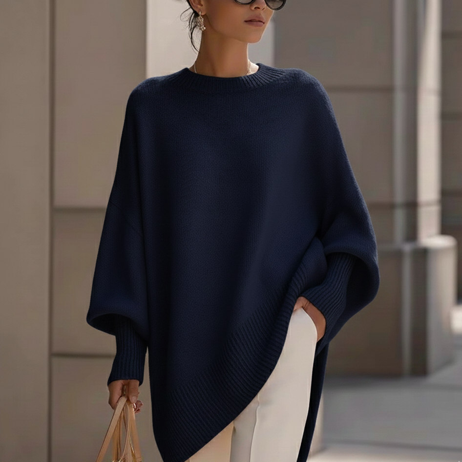 LOUISE - PULL EN MAILLE À MANCHES CHAUVE-SOURIS