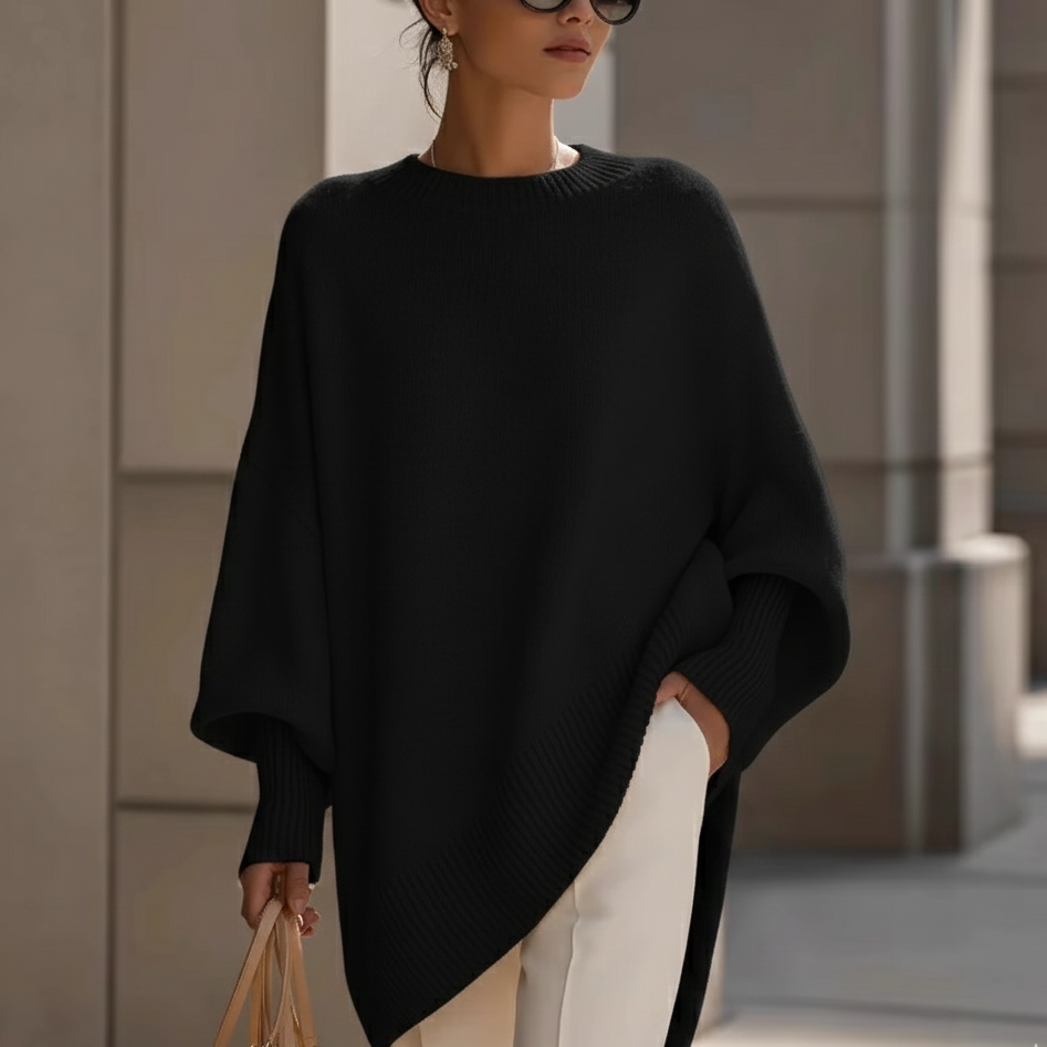 LOUISE - PULL EN MAILLE À MANCHES CHAUVE-SOURIS