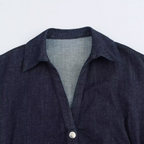 ROBE MIDI EN DENIM À BOUTONNAGE FRONTAL