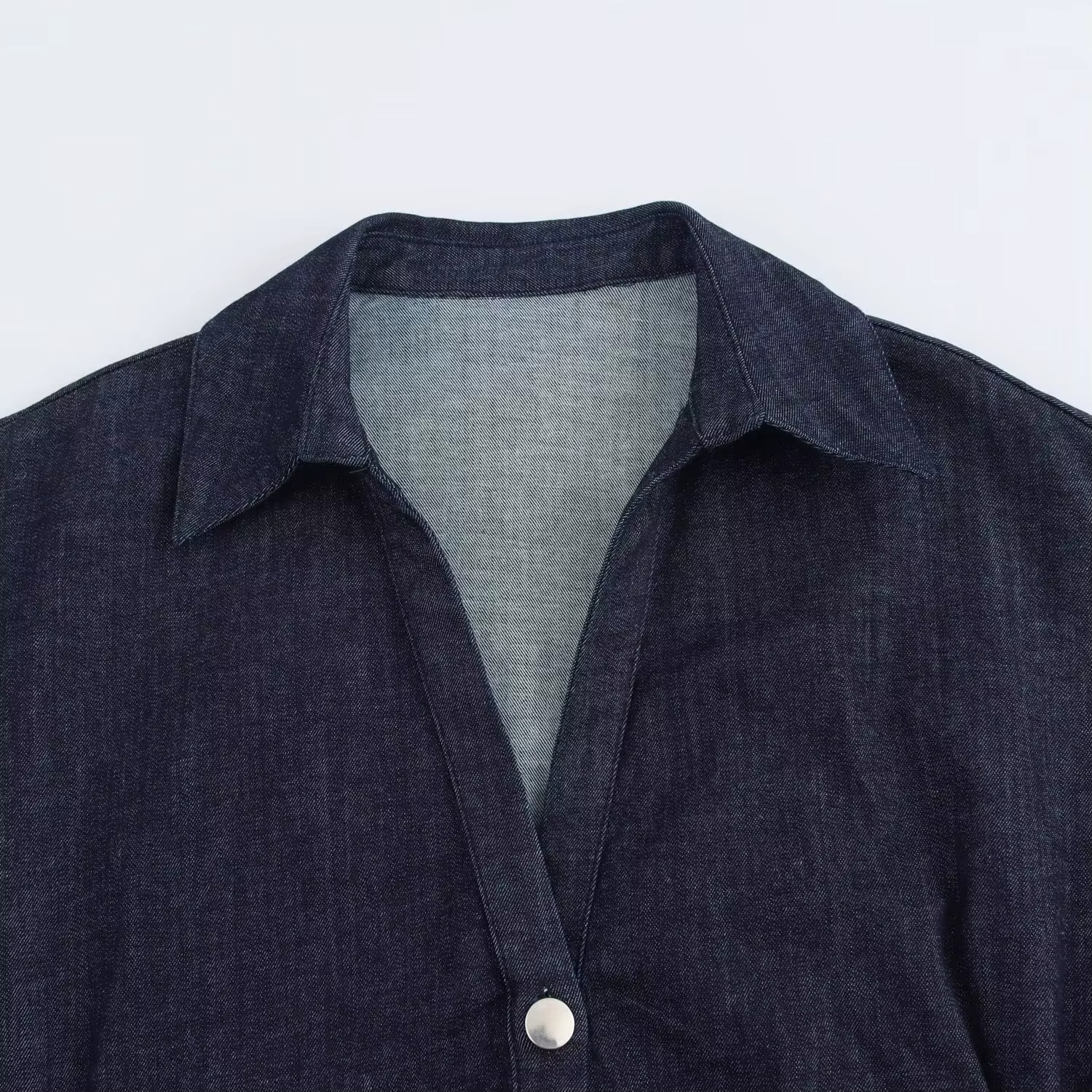 ROBE MIDI EN DENIM À BOUTONNAGE FRONTAL