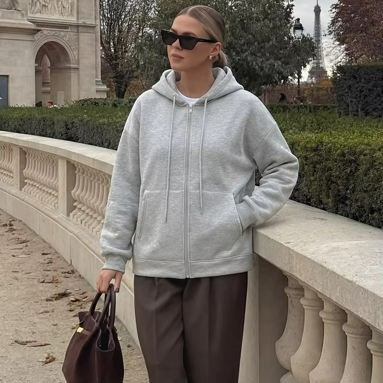 SWEAT À CAPUCHE ZIPPÉ CASUAL
