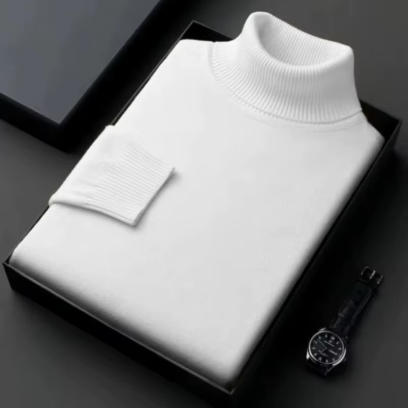 HUGO - PULL EN MAILLE À COL ROULÉ