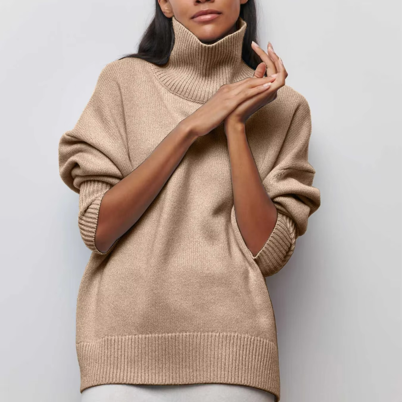 PULL EN MAILLE DE LUXE À COL ROND