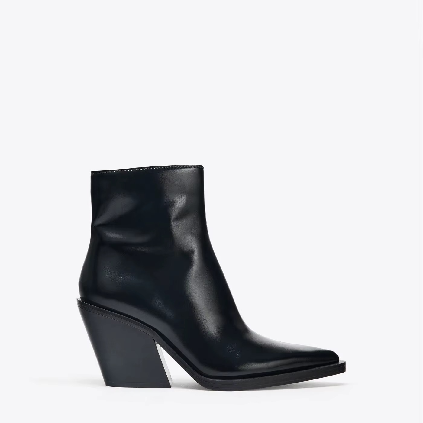 BOTTINES À TALON COMPENSÉ POINTU MIDNIGHT LUXE