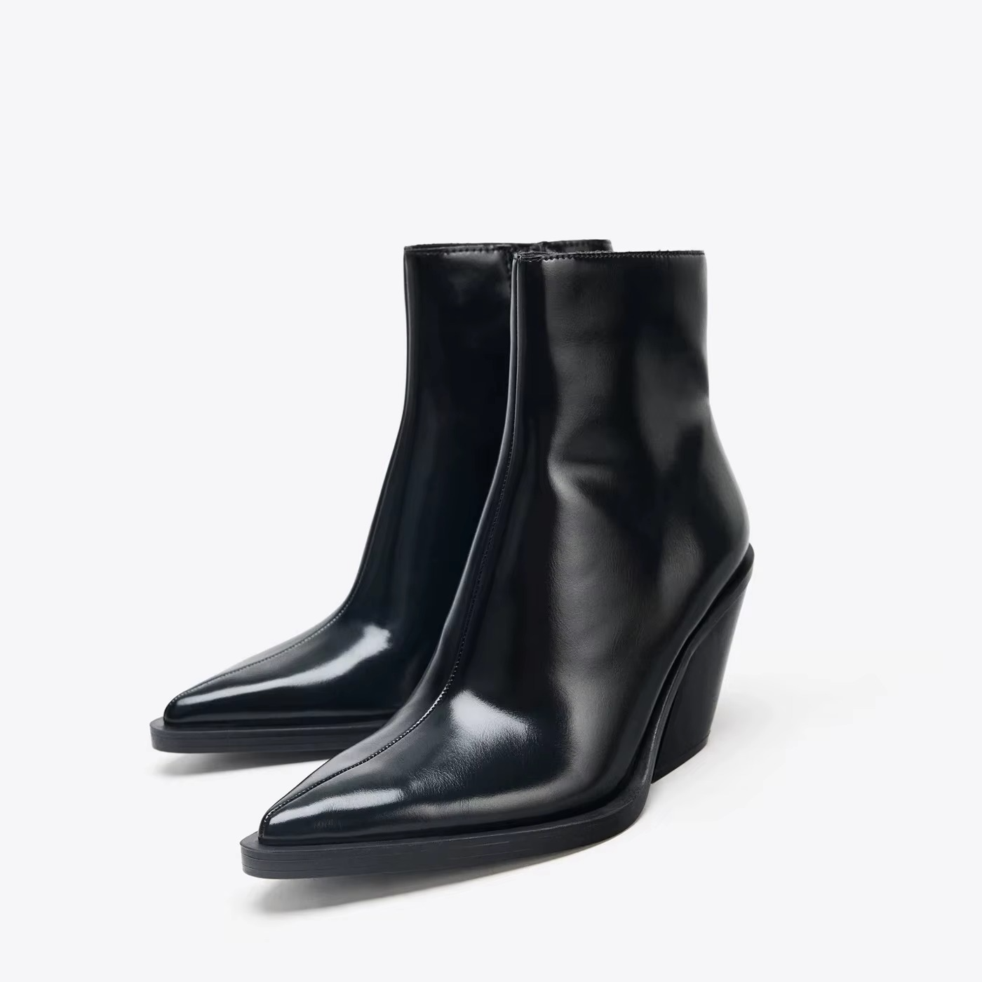 BOTTINES À TALON COMPENSÉ POINTU MIDNIGHT LUXE