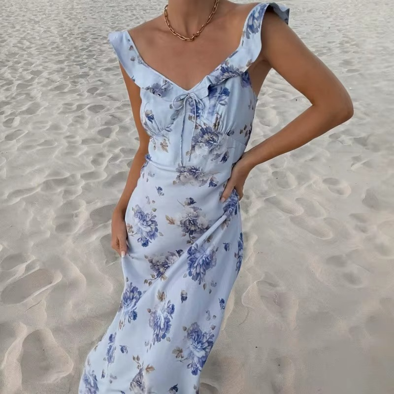 LOUISE – ROBE LONGUE FLEURIE DE PRINTEMPS