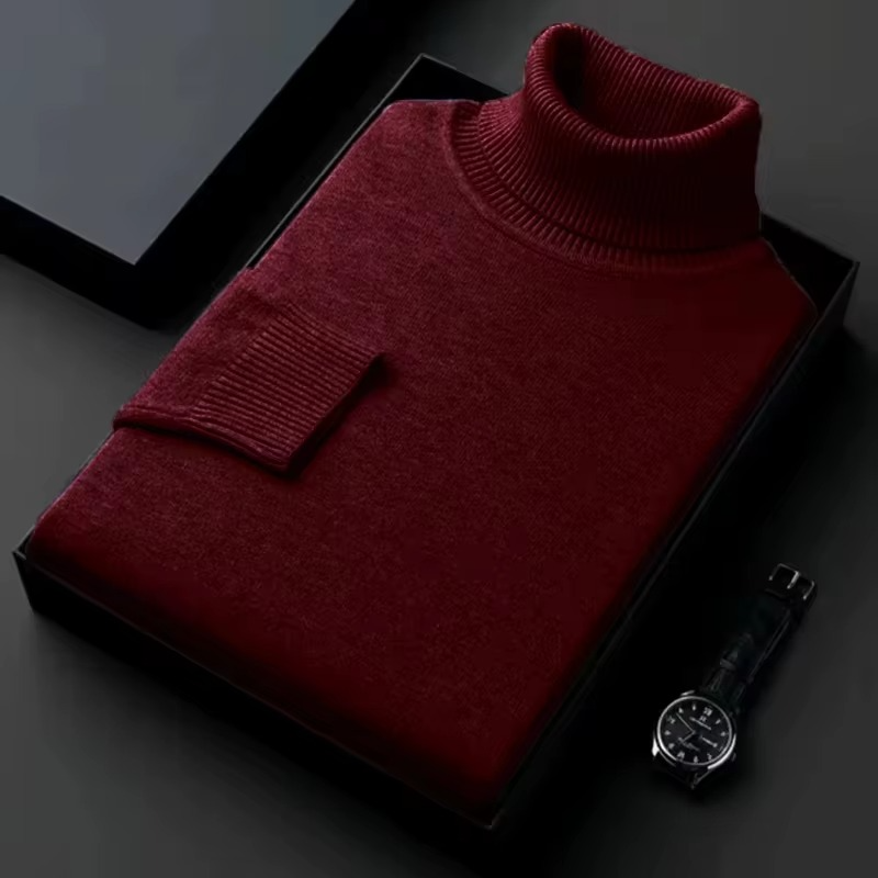 HUGO - PULL EN MAILLE À COL ROULÉ