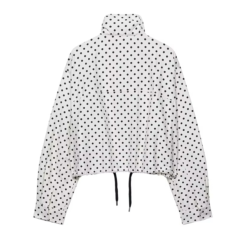 VESTE COURTE ÉLÉGANTE À POIS
