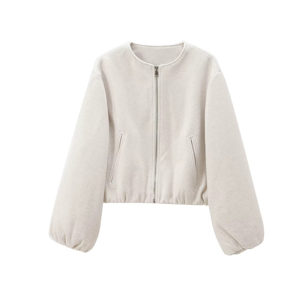 VESTE BOMBER COURTE ZIPPÉE