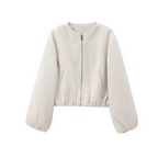 VESTE BOMBER COURTE ZIPPÉE