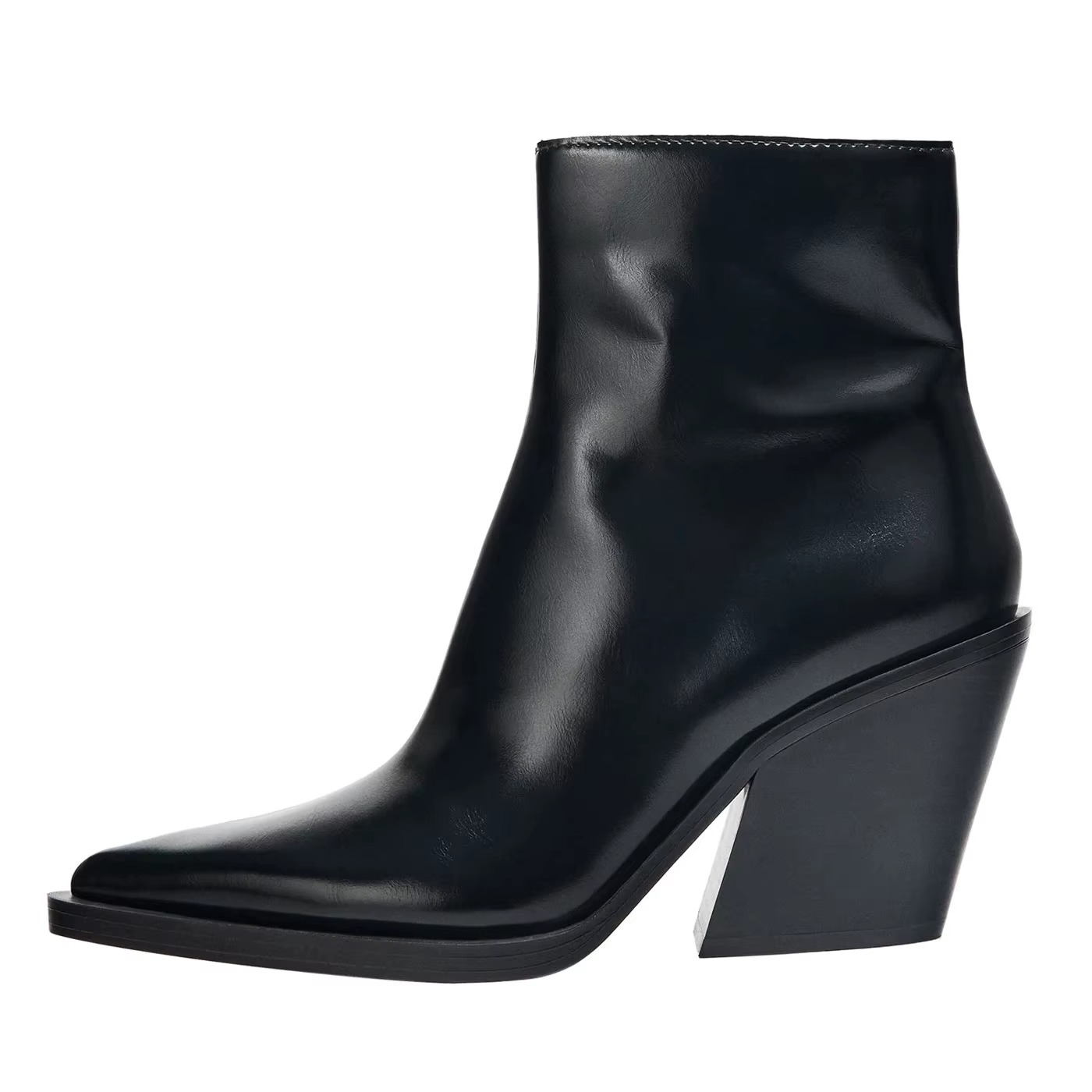BOTTINES À TALON COMPENSÉ POINTU MIDNIGHT LUXE