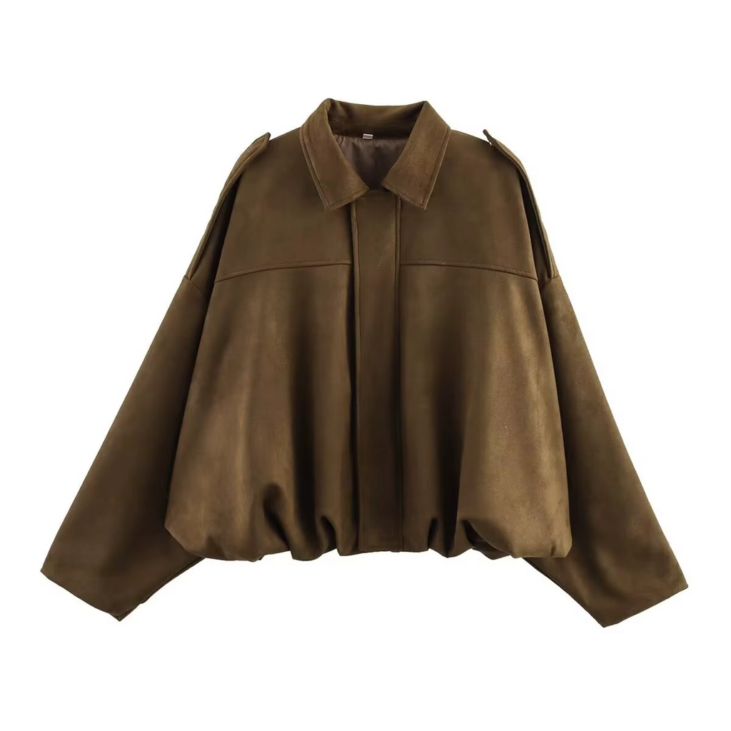 LUCIE - VESTE BOMBER EFFET DAIM