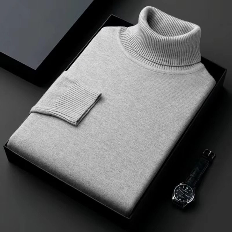HUGO - PULL EN MAILLE À COL ROULÉ
