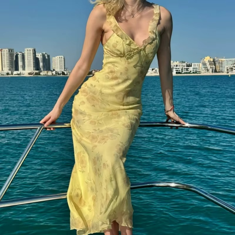 LOUISE – ROBE LONGUE FLEURIE DE PRINTEMPS